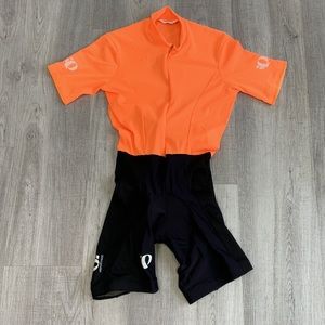 Pearl Izumi Ultra Sensor Sz Small Cycling Suit Shorts Shirt NEW Reflective Orang